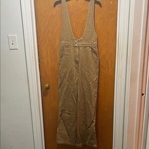 Storia Brown Jean Jumpsuit